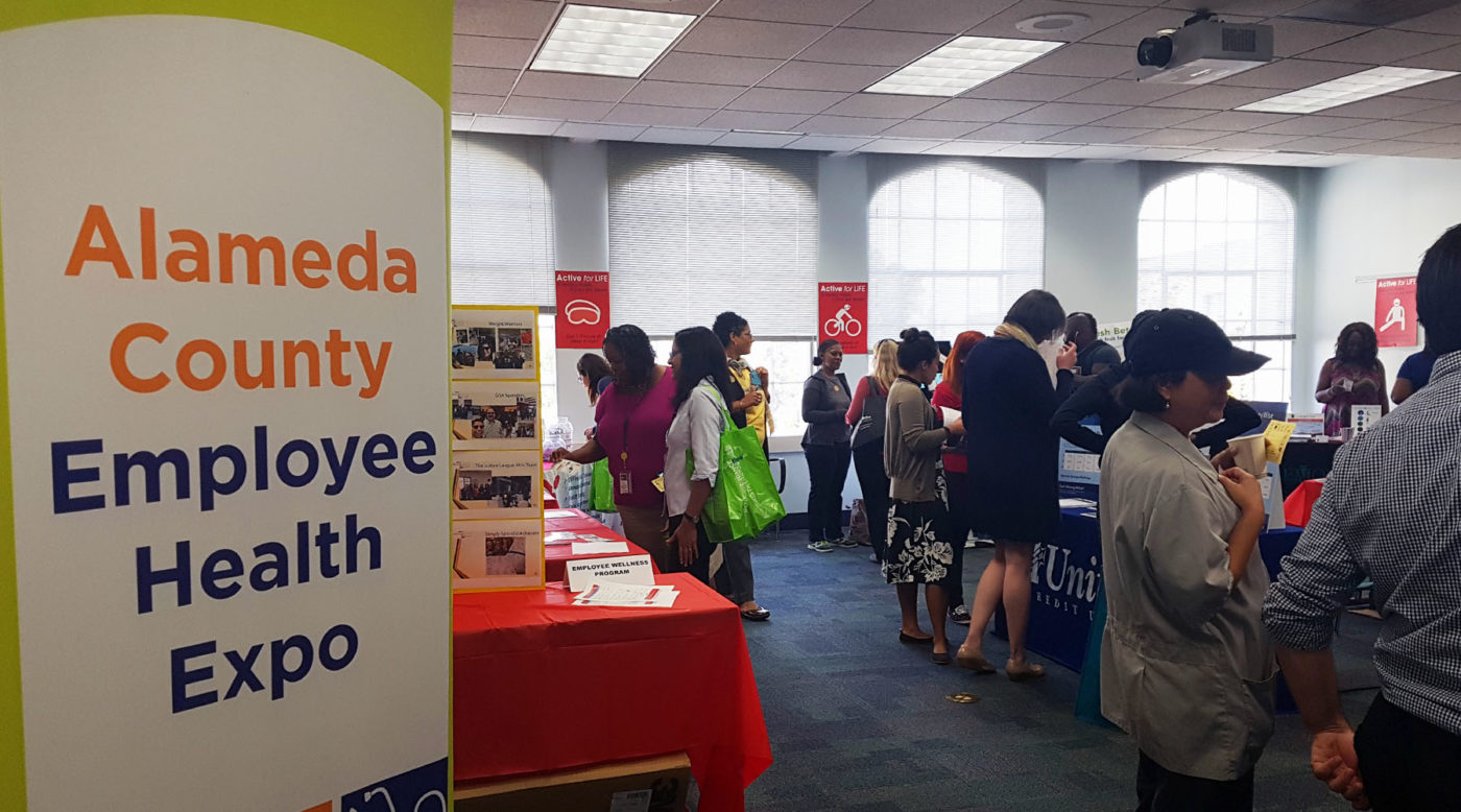 image of employees at a healthfair